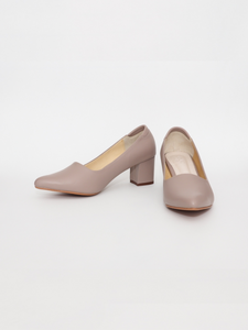 Pointed Block Heel Pumps