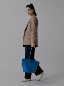 [FINAL RUN] REVERSIBLE SHOPPER BAG CERULEAN BLUE/CHOCOLATE