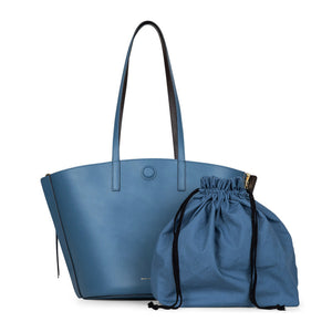 [FINAL RUN] REVERSIBLE SHOPPER BAG CERULEAN BLUE/CHOCOLATE