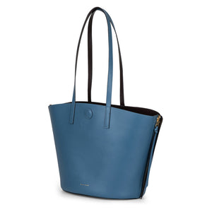 [FINAL RUN] REVERSIBLE SHOPPER BAG CERULEAN BLUE/CHOCOLATE