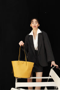 [FINAL RUN] REVERSIBLE SHOPPER BAG MUSTARD/BLACK