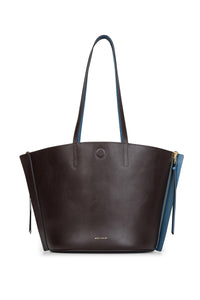 [FINAL RUN] REVERSIBLE SHOPPER BAG CERULEAN BLUE/CHOCOLATE