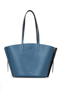 [FINAL RUN] REVERSIBLE SHOPPER BAG CERULEAN BLUE/CHOCOLATE